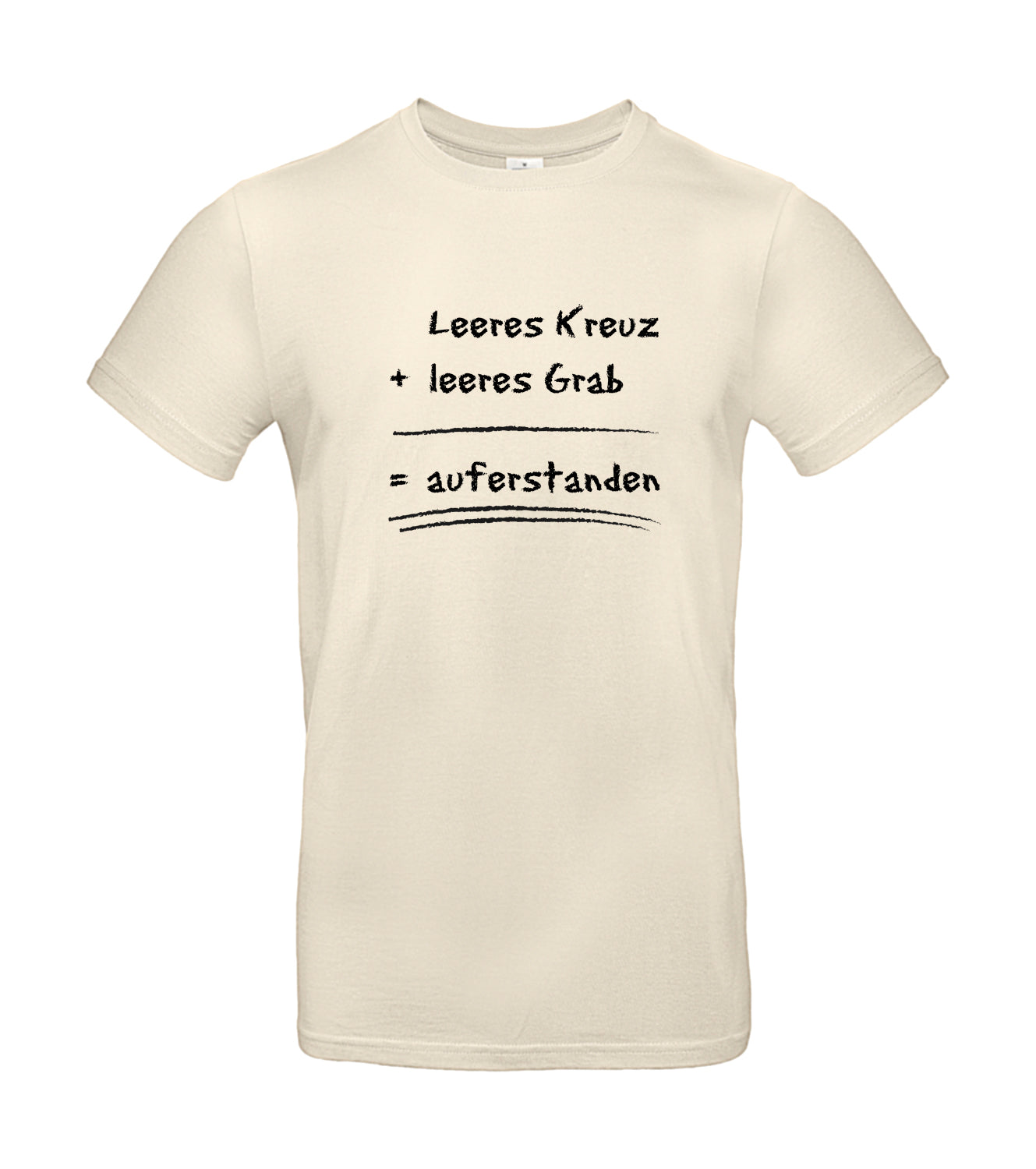 T-Shirt "Leeres Kreuz + leeres Grab = auferstanden"