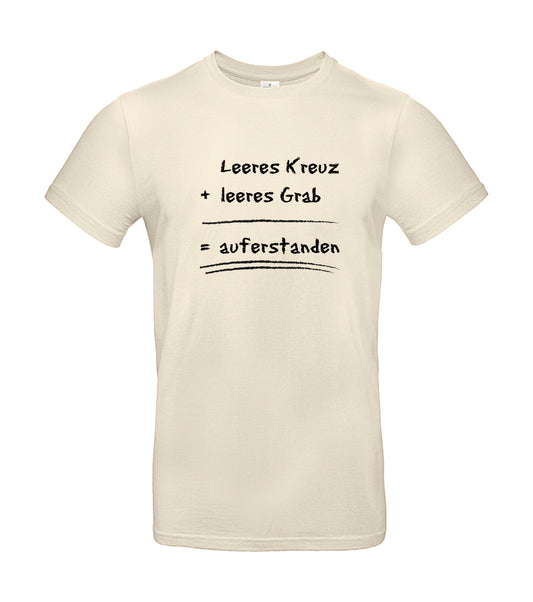 T-Shirt "Leeres Kreuz + leeres Grab = auferstanden"